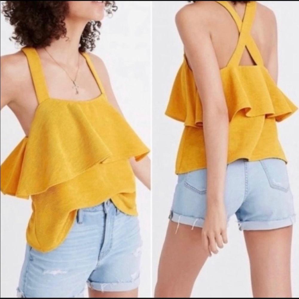 Madewell Texture & Thread Tiered Tank Top